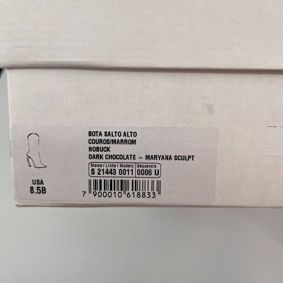 Schutz Maryana Sculpt Knee High Boots Sz 8.5B Dark Chocolate Pointed Toe Leather - Picture 12 of 16